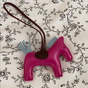 Majenta and baby blue horse charm